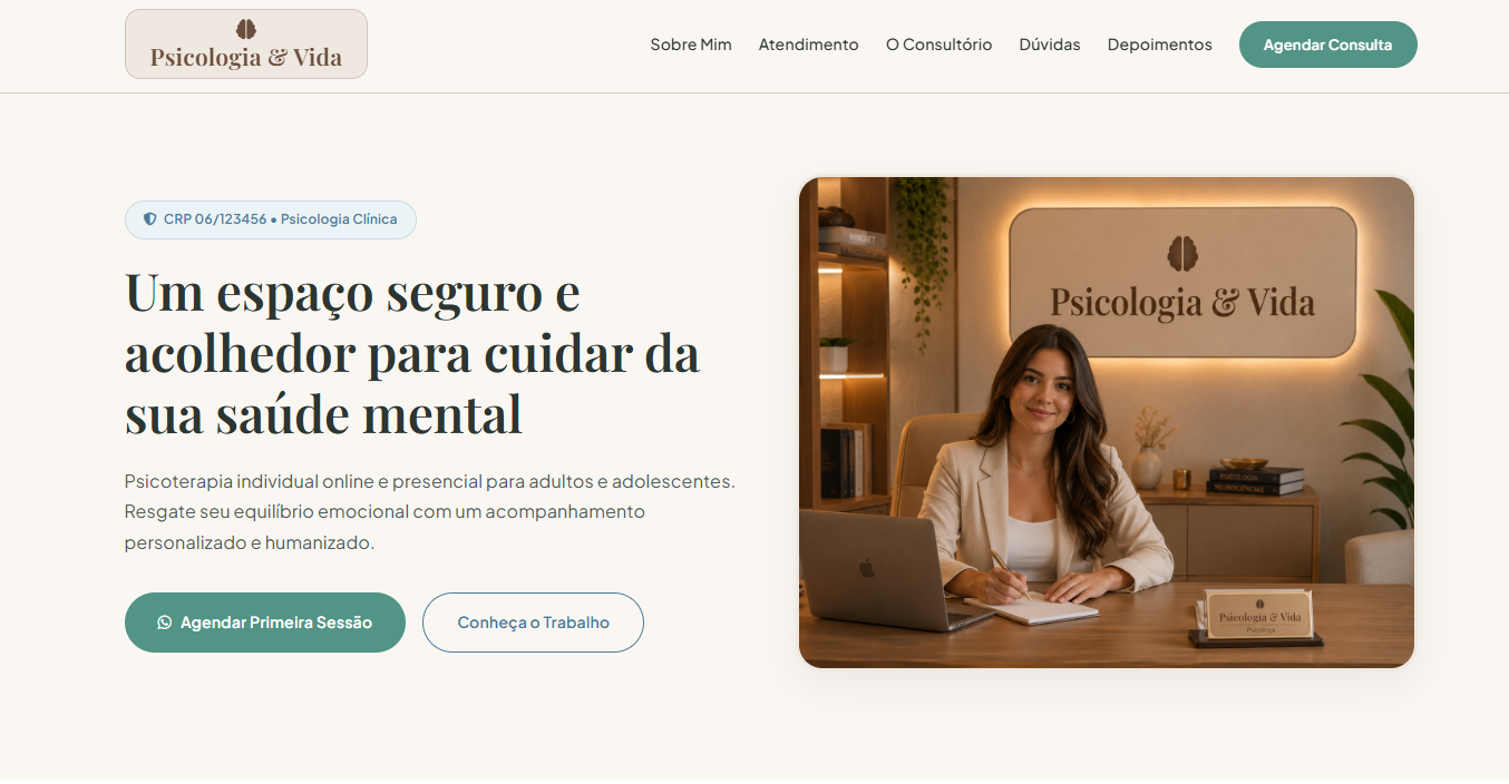 Site profissional de psicologia
