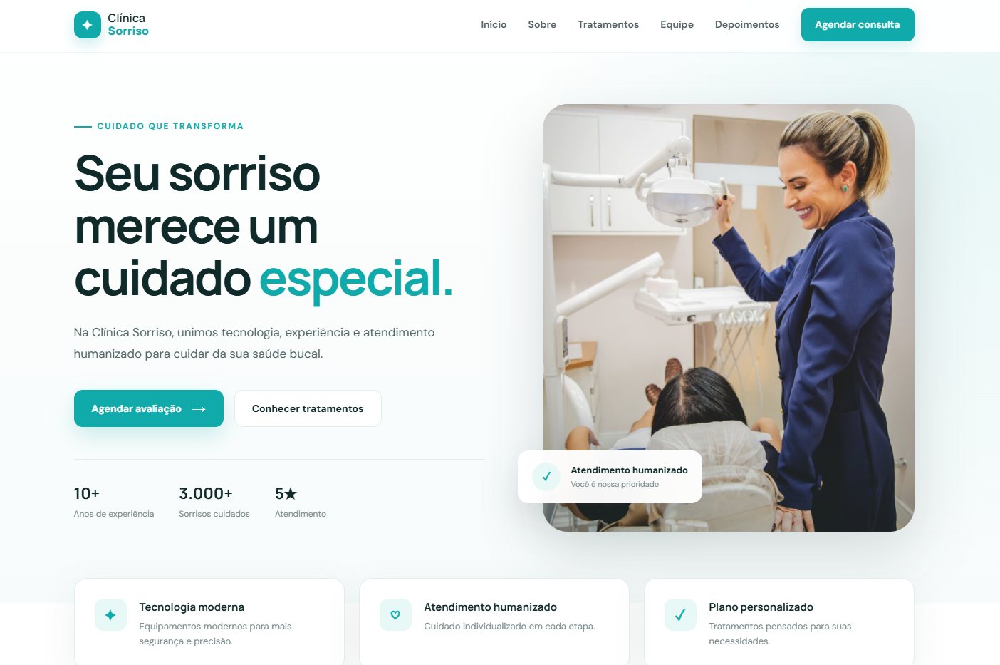 Site de clínica odontológica